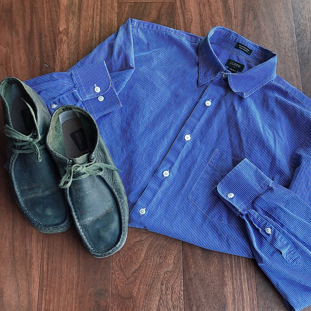 J. Crew Striped Button Down Size Large